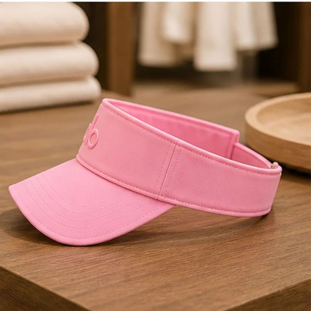 ALO Yoga Pink Workout Open Top Visor Hat Sporty